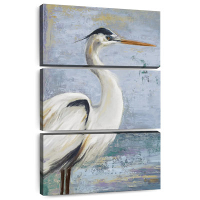 Brampt Blue Heron On Blue I
