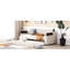 Lit de jour beige avec structure solide et lit gigogne beige