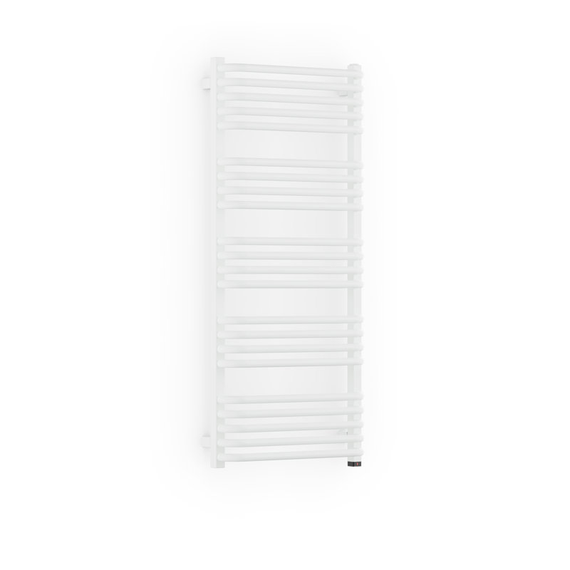 Alex One Electric Towel Rail, 1140cm H x 50cm W x 132cm D, White, Curved Towel Rail