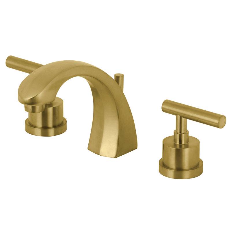 Robinet de salle de bain espacé Kingston, Laiton satiné