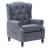 Recliner Wingback Chair Tufted Arm Chair Recliner Fabric Push Back Recliner-673111387