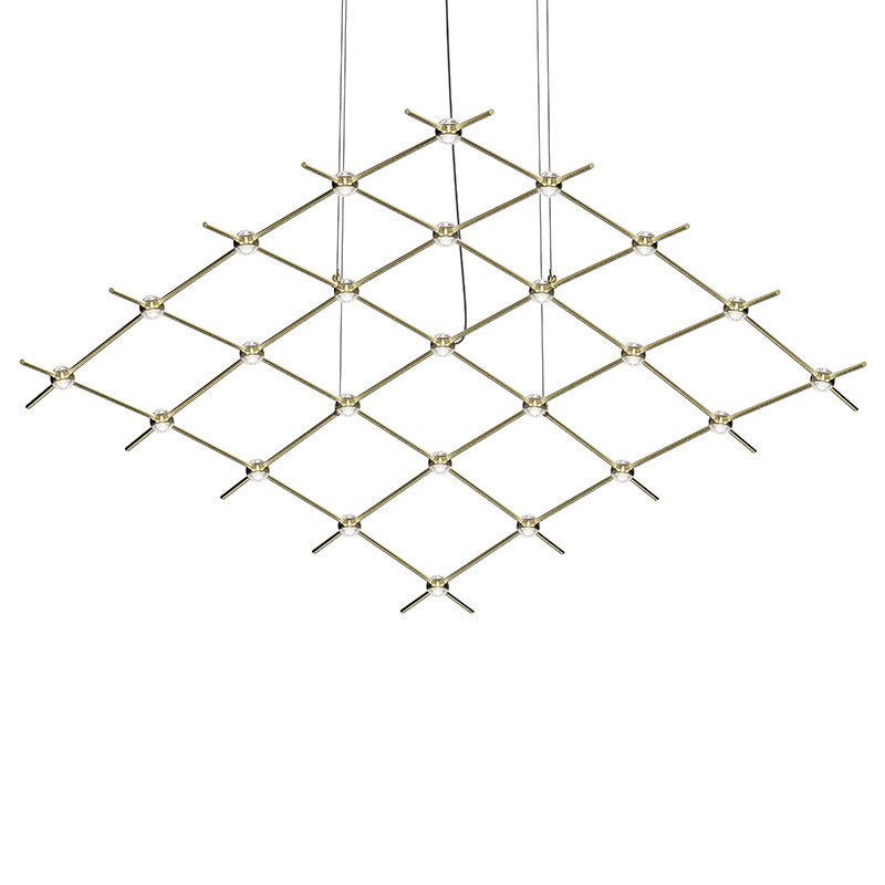 Constellation Aquarius 25 - Light LED Chandelier, Satin Brass, 3000K