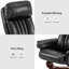 Fauteuils inclinables avec repose-pieds Kimmons, fauteuil inclinable pivotant à 360 degrés avec massage, similicuir-365547807
