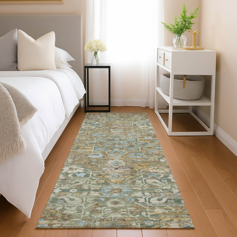Machine Washable Indoor/Outdoor Chantille ACN2782 Global Rug, Basil, 2'3" x 7'6" Runner