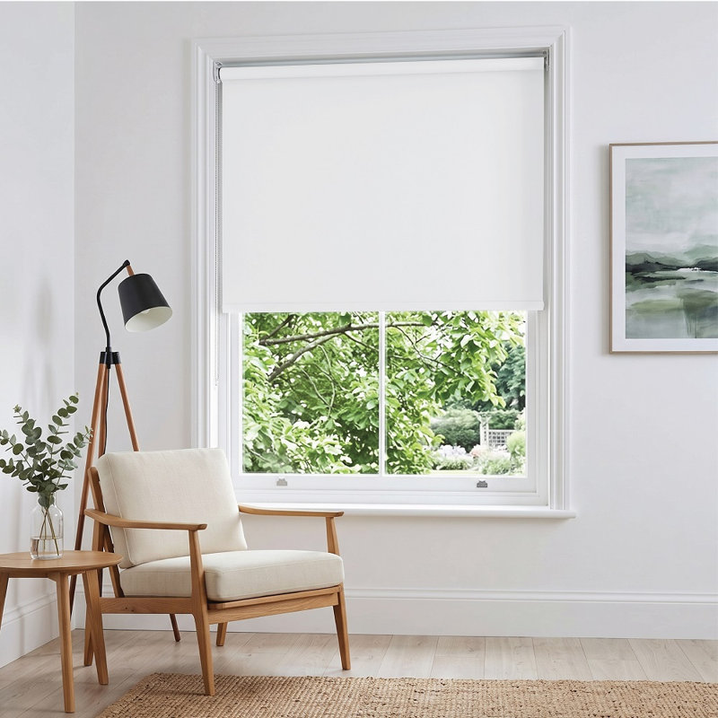 Thermal Blackout Trimmable Roller Blind – Cut to Size, White, 165 cm L x 60 cm W