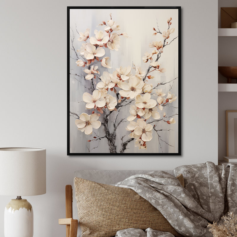 Cornouiller blanc Blossom Escape VII - reproduction, Cadre flottant noir, H 20 po x l 12 po x P 1 po
