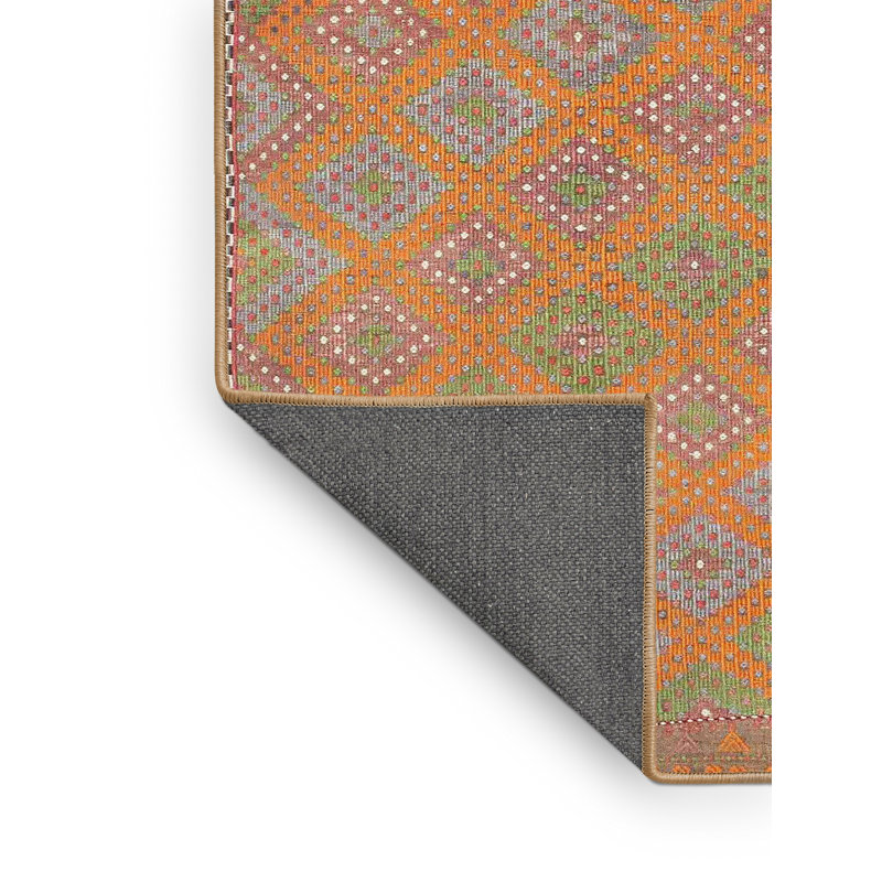 Tapis brun/vert/gris zone contemporaine, Rectangle 5 pi x 7 pi