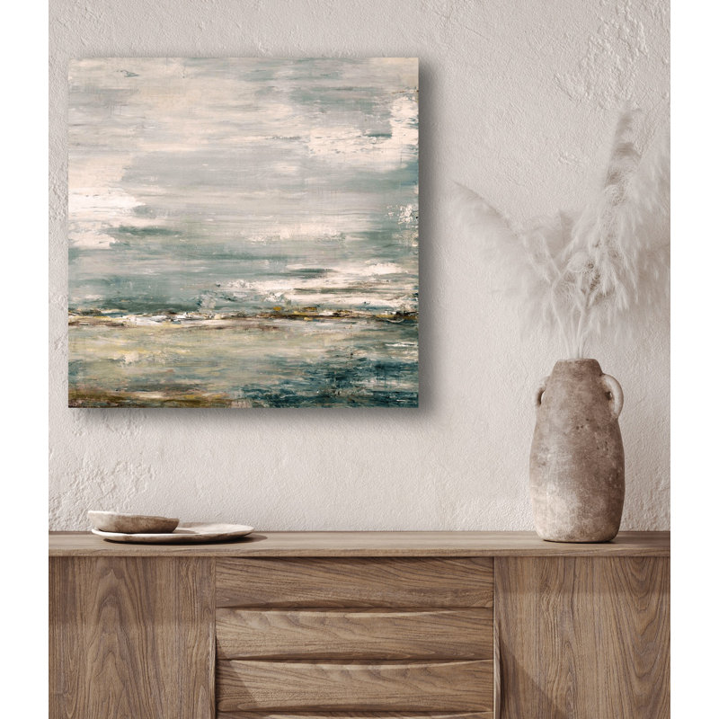 Sea & Sky - Artist Enhanced Canvas Print, Black Framed Canvas, 40" H x 40" W x 1.75" D