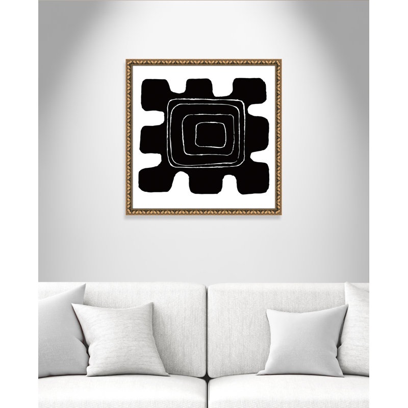 " Minimalist 3 ", 28.5" W x 28.5" H, Gold Bead