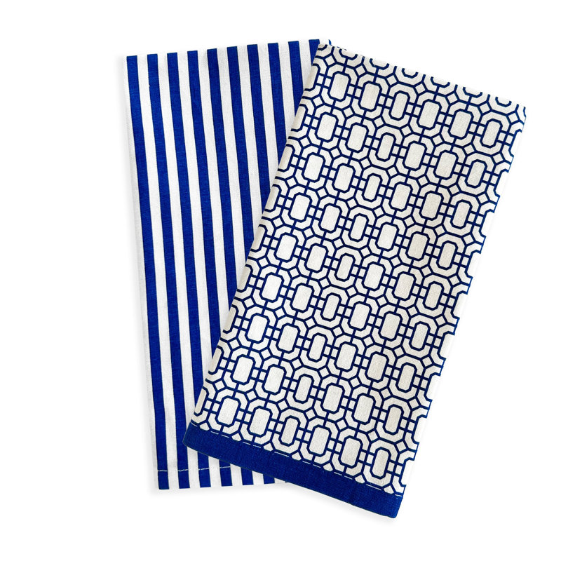 Newport Tea Towel Kitchen Towel, Blue/White