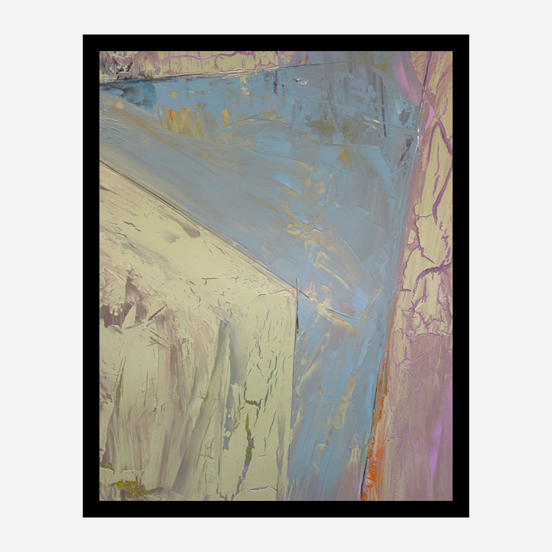 Geo IX Print by John Beard, 22" H x 26" W x 2" D, Brown Floater Framed Canvas