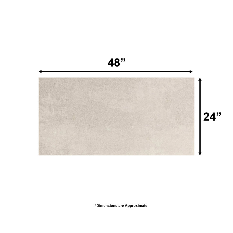 Carreau de porcelaine italien sable 24 x 48 po Florim Sensi, Blanc