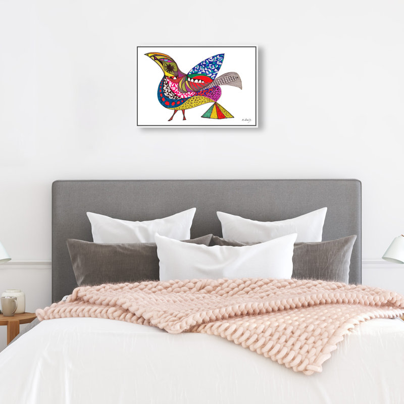 Manuel Roman - Bird Print by Oliver Gal, 31"H x 46"W, White Floater Frame