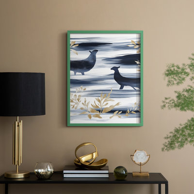 «Christmas Holiday Art CCLV», reproduction encadrée - bois massif