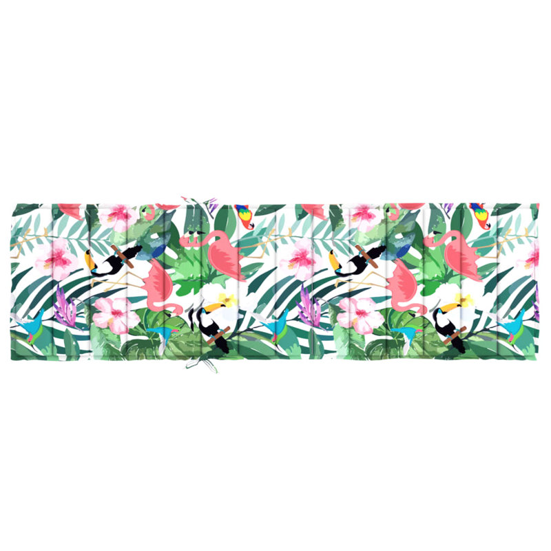 Outdoor Seat / Back Cushion, 1.6" H x 78.7" L x 19.7" W, Multicolor Tropical
