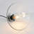 1-Light Clear Glass Pendant Light with Black Base-1242253708