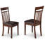 L'ensemble de table de salle à manger moderne 6 pièces contient une table rectangulaire en bois avec une feuille de papillon et 4 chaises de salle à manger en similicuir avec un banc, acajou-736365720