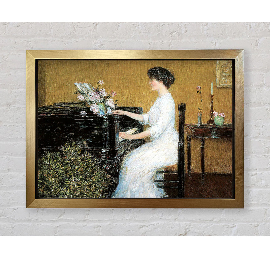 At The Piano von Childe Hassam - Einzelne Bilderrahmen Kunstdrucke