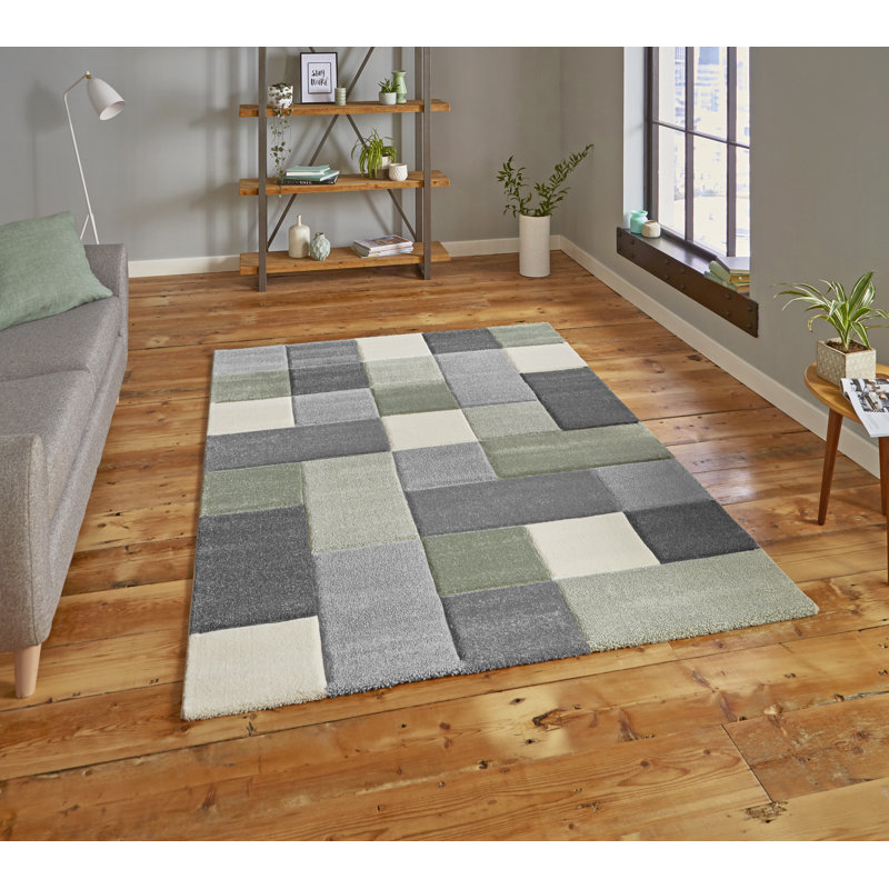 Brooklyn area rug Machine Woven Rectangle Beige/Green, Rectangle 160 x 220cm
