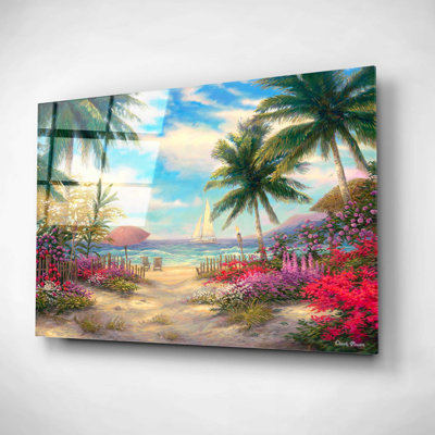 «Sea Breeze Path» par Chuck Pinson, art mural en verre acrylique