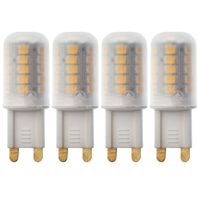 3 Watt (25 Watt Equivalent), T4 LED, Non-Dimmable Light Bulb, Warm White (3000K) G9/Bi-pin Base