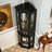 Lighted Corner Curio Cabinet with Tempered Glass Doors & Shelves-890421872