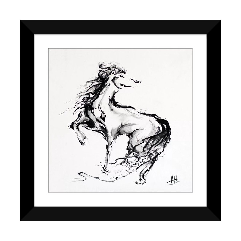 « fierté », impression sur toile, Papier d'art encadré noir, Blanc, H 24 po x l 24 po x P 1 po