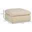 Repose-pieds surdimensionné Elize, polyester beige, coussin doux, 42 po