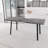 55.12-70.87"Expandable Modern Kitchen Dining Table, Rectangular MDF Dining Table For 4-6 People, Medieval Industrial Style, With Black Metal Legs, Suitable For Home&Kitchen (Gray)
