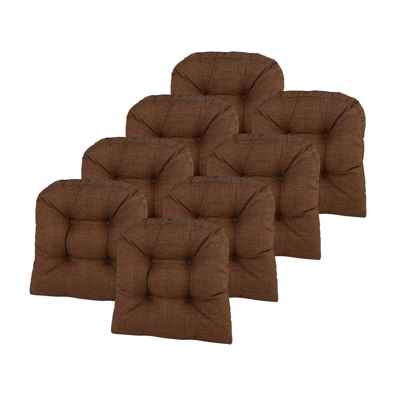 Non-Slip Dining Room And Kitchen Seat Cushions, 15 X 15 X 3 Inches, Chocolate