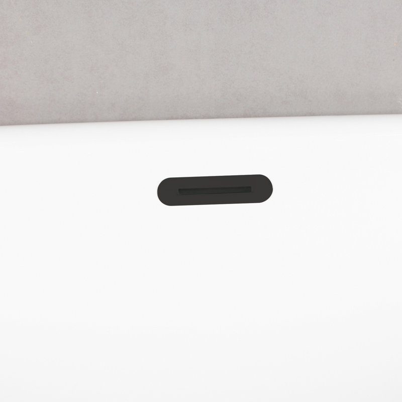 Kingston Brass Aqua Eden 63-Inch Acrylic Oval Double Ended Freestanding Tub With Drain, Matte Black