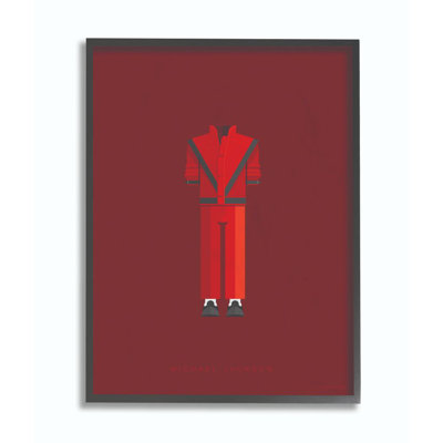 " Michael Jackson Red Famous People Characters Fashion Design "