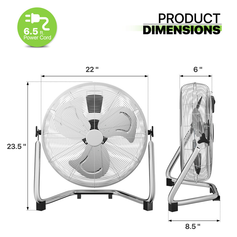 Bring Home Furniture 23.5'' Box Fan, Silver