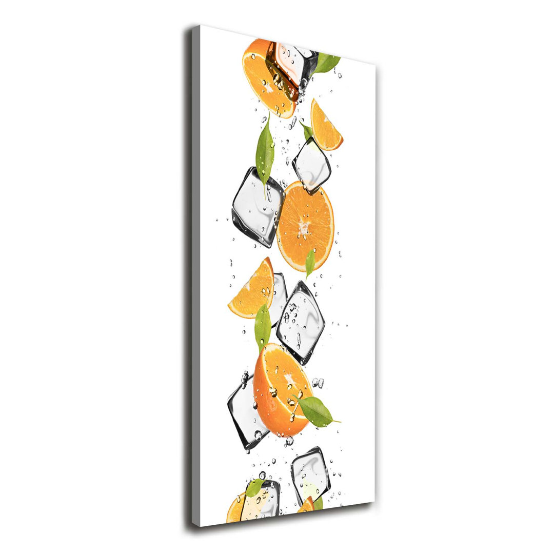 Orangen und Eis - Kunstdrucke auf Leinwand - Wrapped Canvas