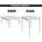 24" Adjustable Height Folding Table with Carry Handle for Indoor & Outdoor Use, White-1474652051