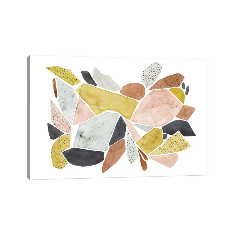 "Toscane Terazzo II" par Grace Popp-impression d’art graphique, Toile tendue, Pas de tapis, H 40 po x l 60 po x 1,5 po