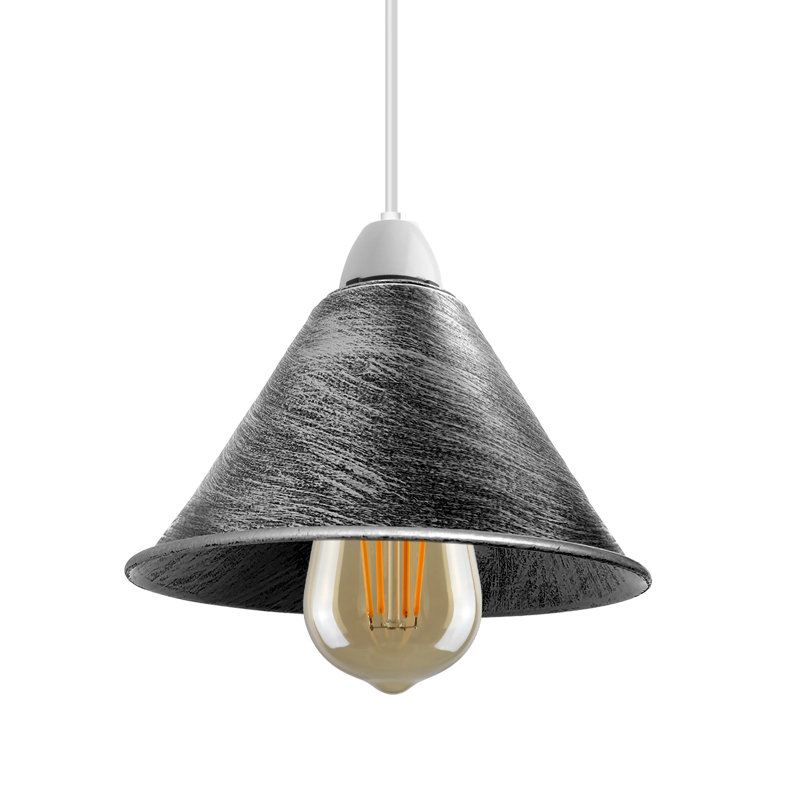 Asiye 10cm H Metal Lamp Shade ( Uno ), Brushed Silver