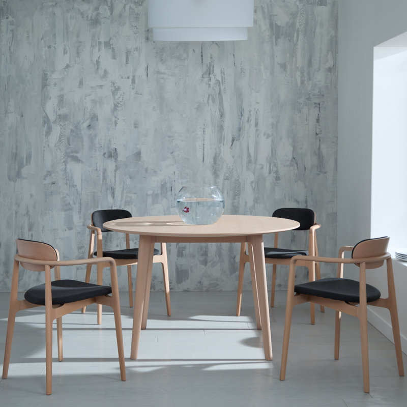 Oscar Beech Round Solid Wood Dining Table