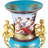 Elegant Porcelain & Bronze Classic Rococo Design Vase with Ornate Handles for Living Spaces