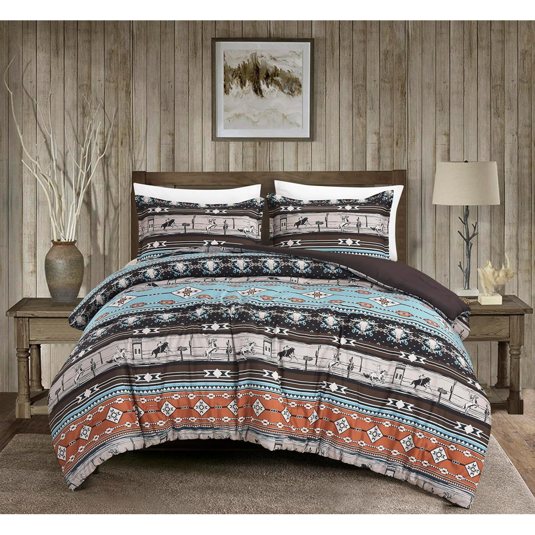 Sawyer Southwestern Cowboys Rodeo Comforter Set Chezmoi Collection 