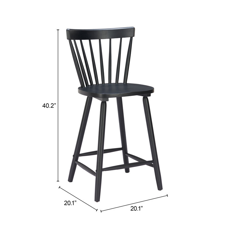 Ensemble de 2 tabourets de bar modernes avec comptoir de cuisine et chaises, Noir