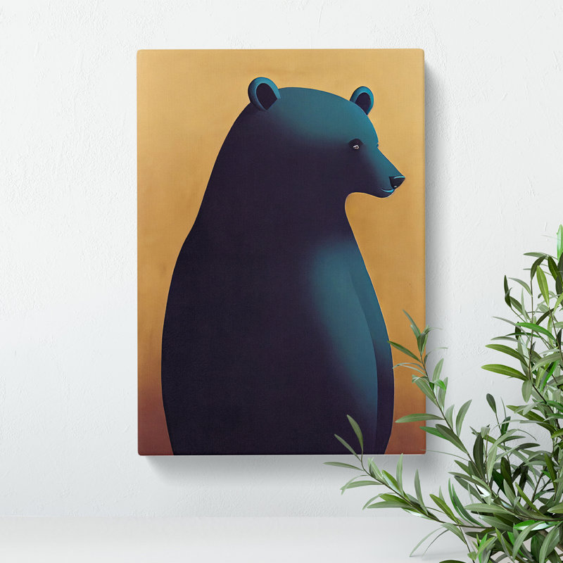 XV1022-3416X Peaceful Bear - - Wall Art, Wrapped Canvas, 50cm H x 35cm W, No Matte