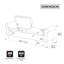 Banc de rangement rembourré moderne de 65,75 po de largeur avec double couvercle-1438729191