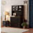 71" Tall Freestanding Kitchen Cabinet with Adjustable Shelves and Anti-Tip Kit, Black and Yellow Oak Finish-1271619514
