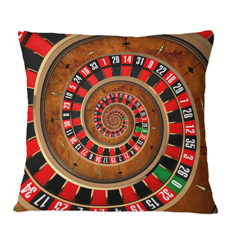 Coussin Spiral Roulette - Modern, 16 po x 16 po