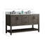 Ensemble de meuble-lavabo double 60 po Radstock-883780434