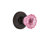 Classic Rosette with Crystal Pink Door Knob