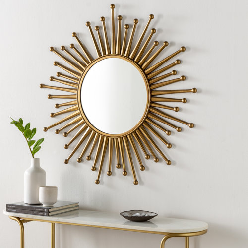 Willa Arlo Interiors Lenum Metal Sunburst Wall Mirror & Reviews | Wayfair