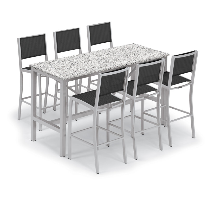 Travira Outdoor Bar Table, Litecore Ash