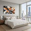 Art mural sur toile orange et noir stylisé-372244692